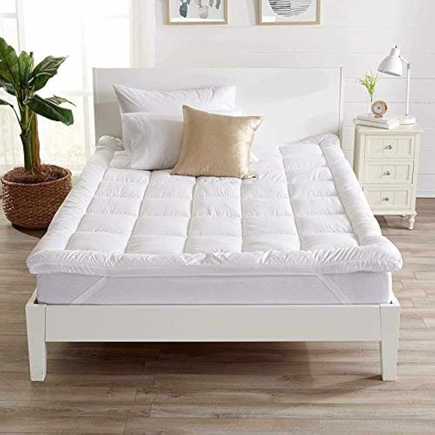 Rajasthan Crafts Microfiber Double Bed Mattress Topper/Padding (King Size,  72x78inch, White) : Amazon.in: Home & Kitchen
