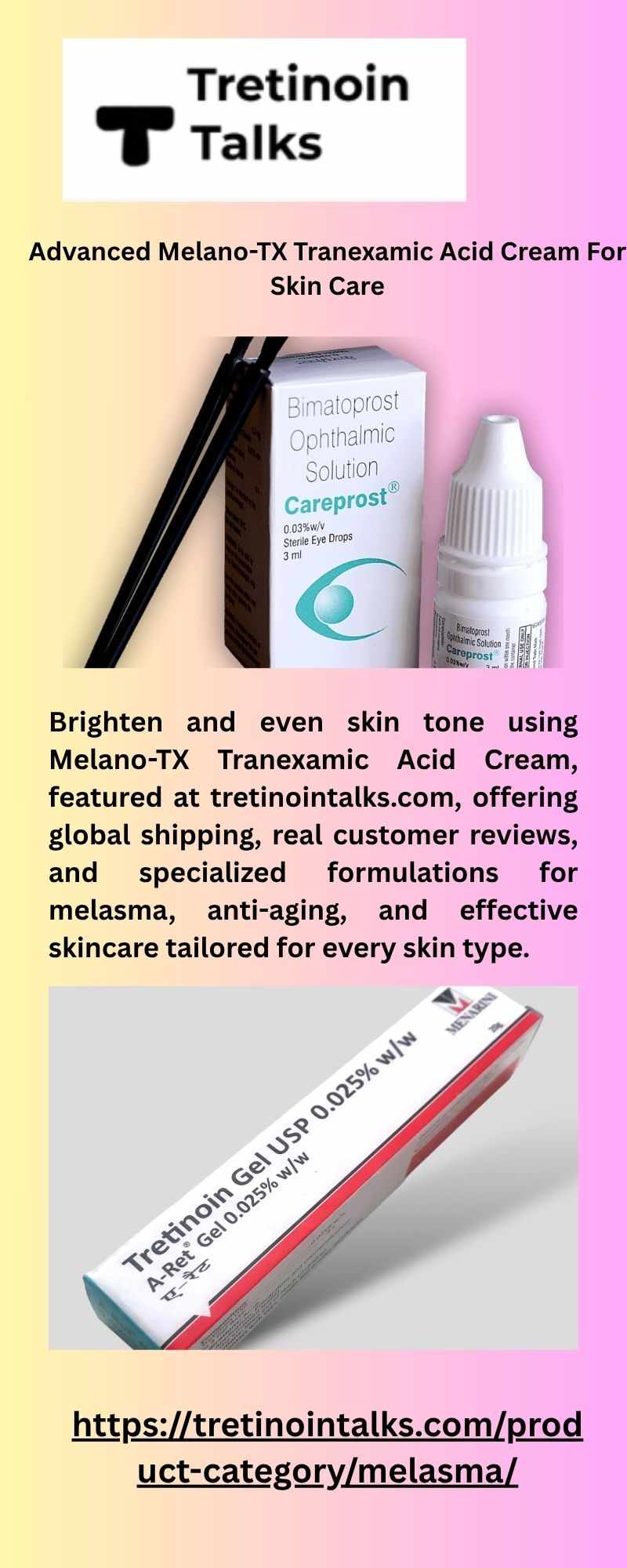 Advanced Melano-TX Tranexamic Acid Cream For Skin Care