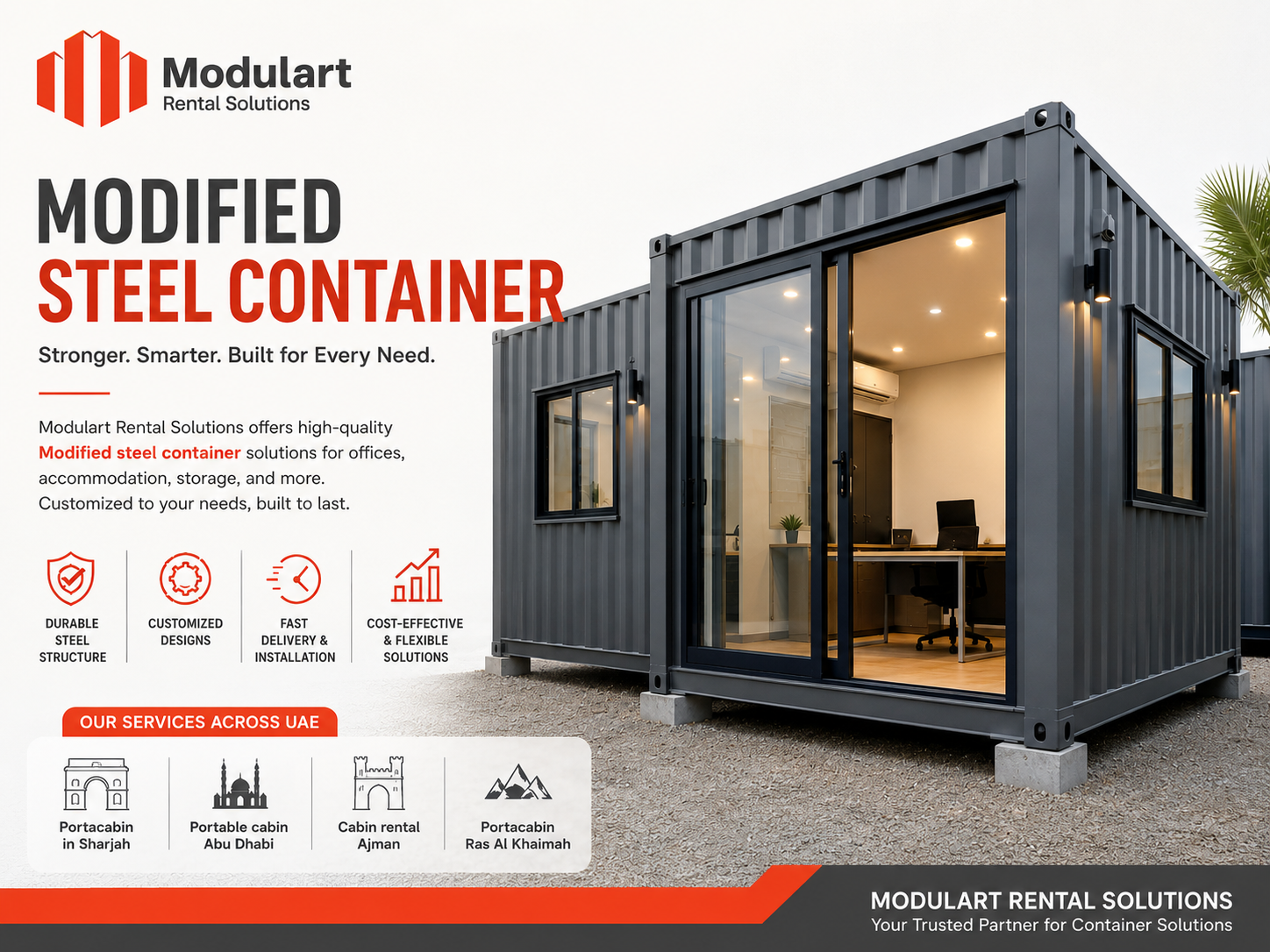 Reliable Modified Steel Container Rental Services in UAE