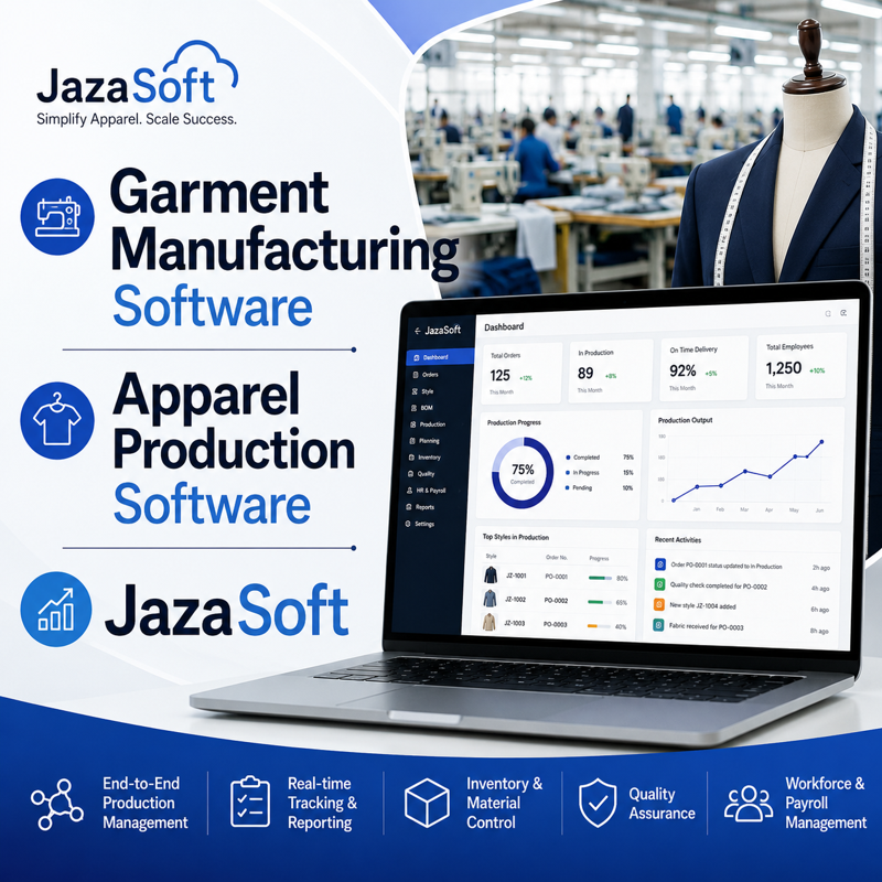 Garment Manufacturing Software | Apparel Production Software | JazaSoft