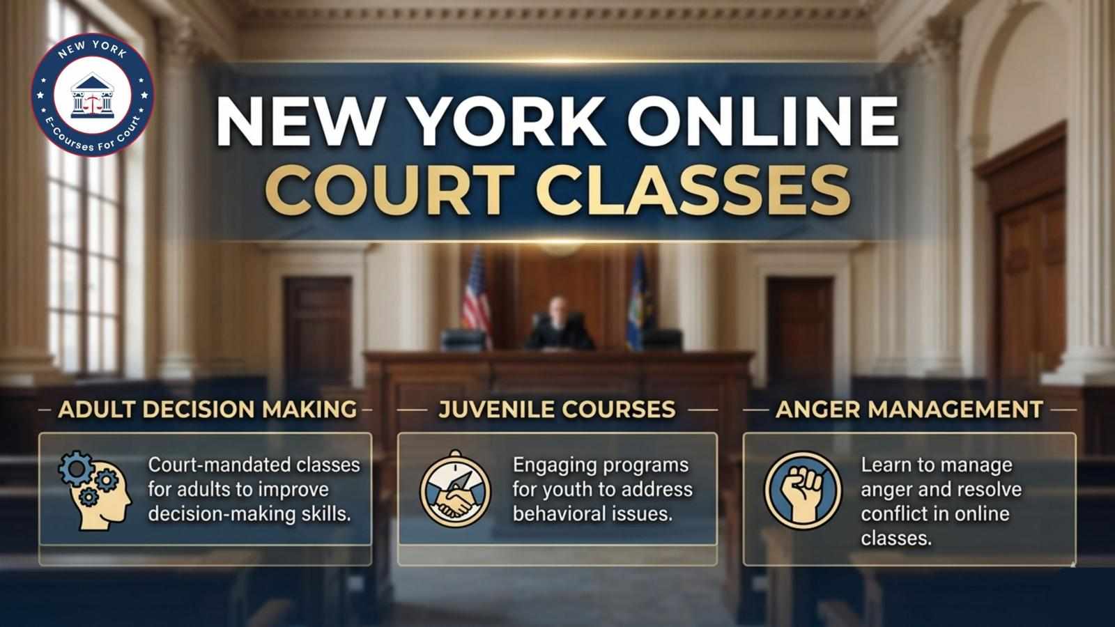 New York Online Court Classes - Adult Decision Making, Juvenile Courses & Anger Management