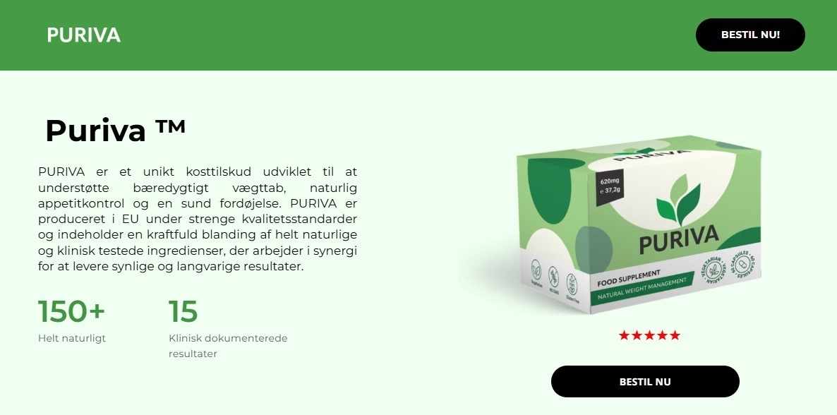 Puriva 620mg Danmark – Naturlige ingredienser og bedste resultater