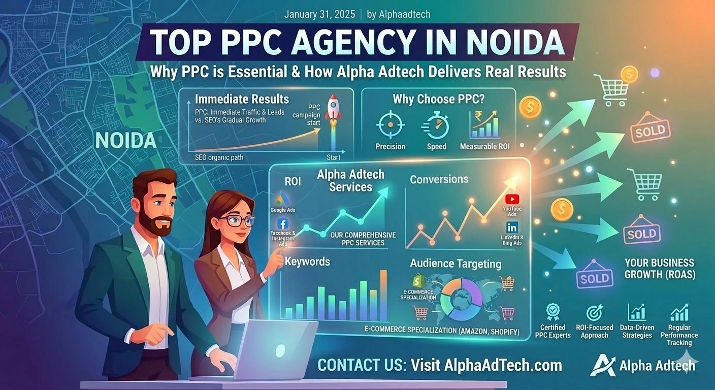 Maximize Your ROI with the Top PPC Agency in Noida: A Guide to Alpha Adtech