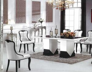 Elevate Your Dining Experience with a Grey Marble Top Dining Table