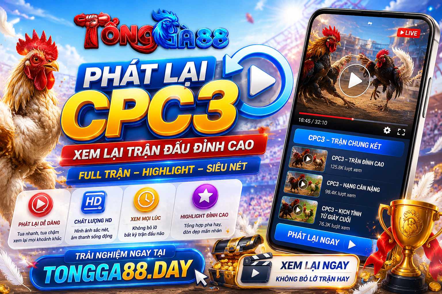 Phát Lại CPC3 Trên TỔNG GÀ 88 Và Xu Hướng Xem Đá Gà Trực Tiếp Trên Mobile