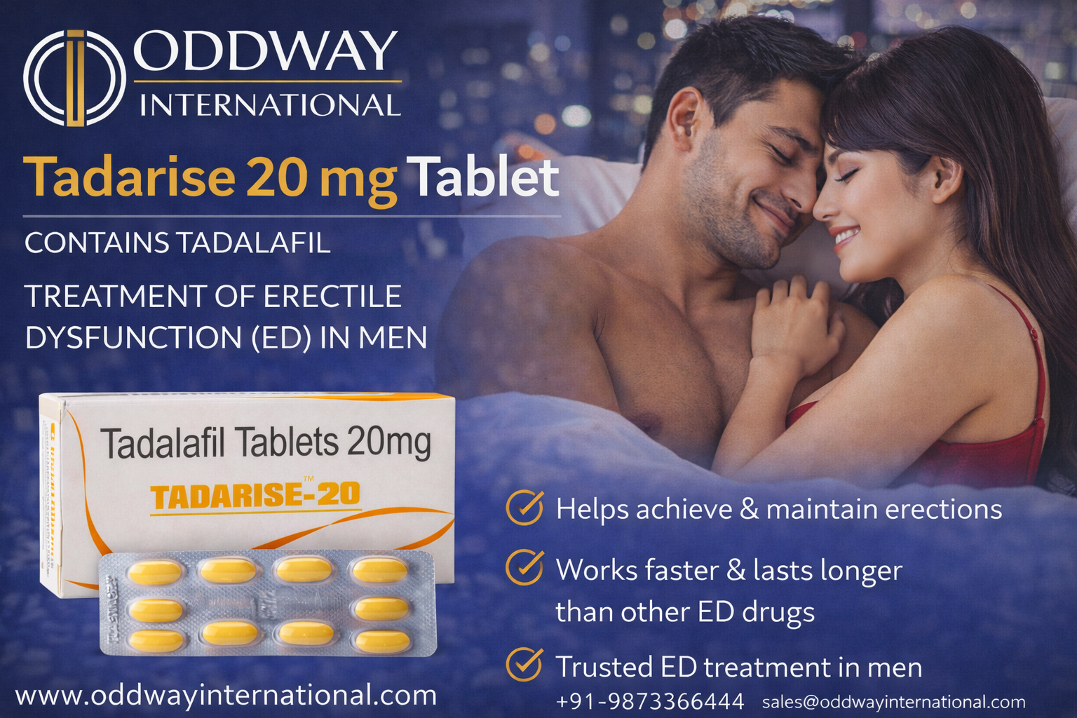 Tadarise 20 mg Tablet - Oddway | Tadarise Tablets 20 mg