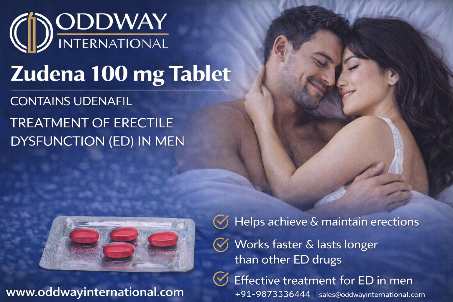 Erectile Dysfunction Treatment Medicine | Zudena 100 mg Tablet – Oddway