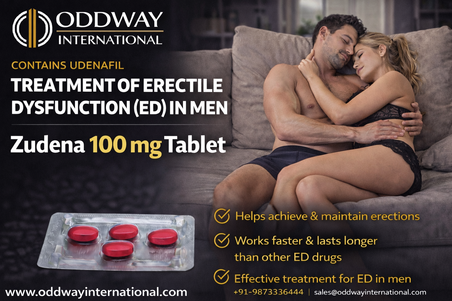 Erectile Dysfunction Medicine | Zudena 100 mg Tablet – Oddway