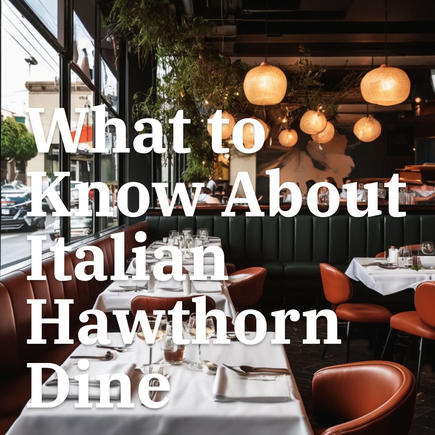 What to Know About Italian Hawthorn Dining Scene