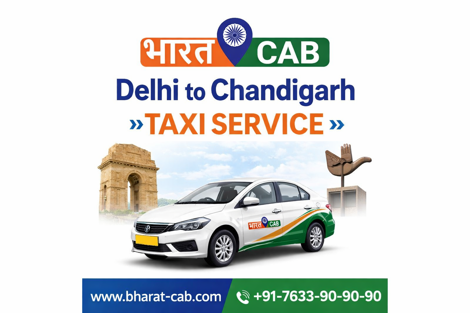 Delhi to Chandigarh Taxi Service – Comfortable, Safe & Hassle-Free Travel