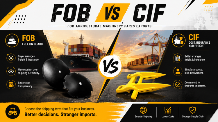 FOB vs CIF for Agricultural Machinery Parts Exports: Which Shipping Term Is Right for Importers?