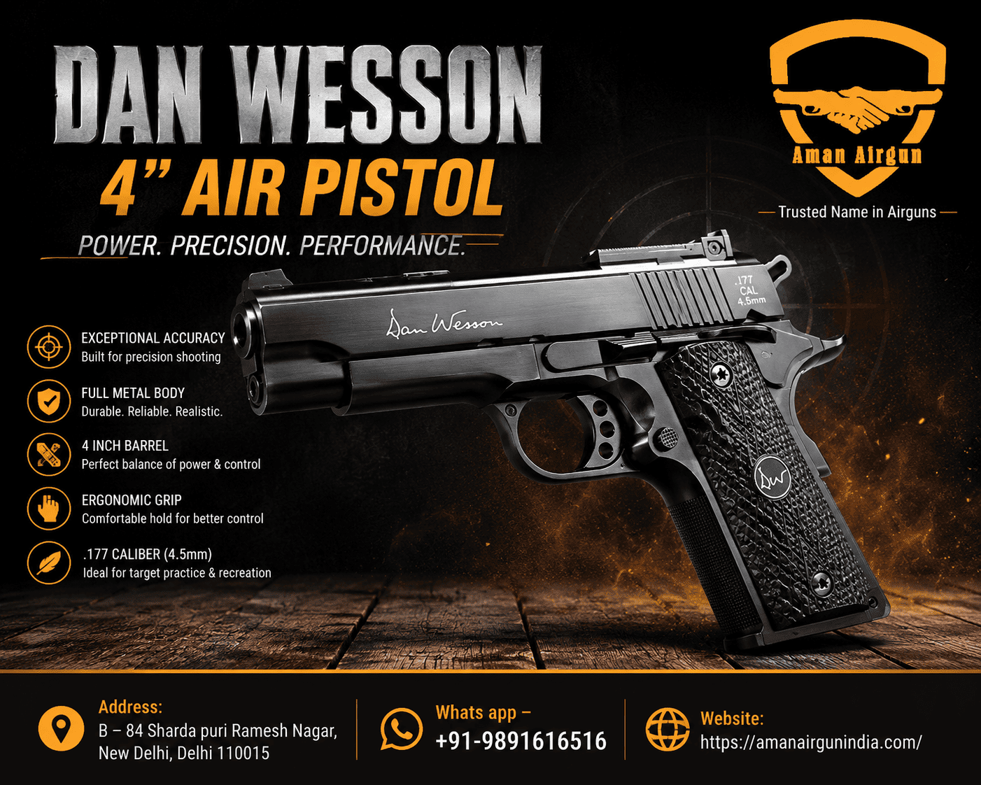Why Dan Wesson 4" Air Pistol is a Top Choice
