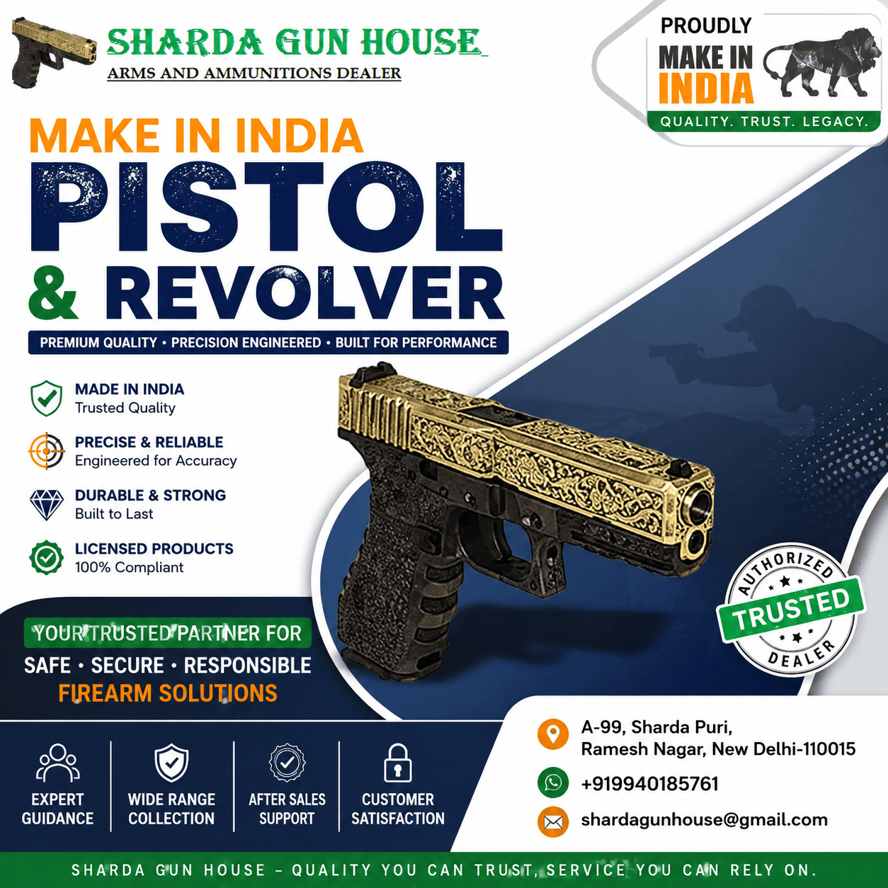 Explore Reliable Real Piostol Solutions | Sharda Gun House