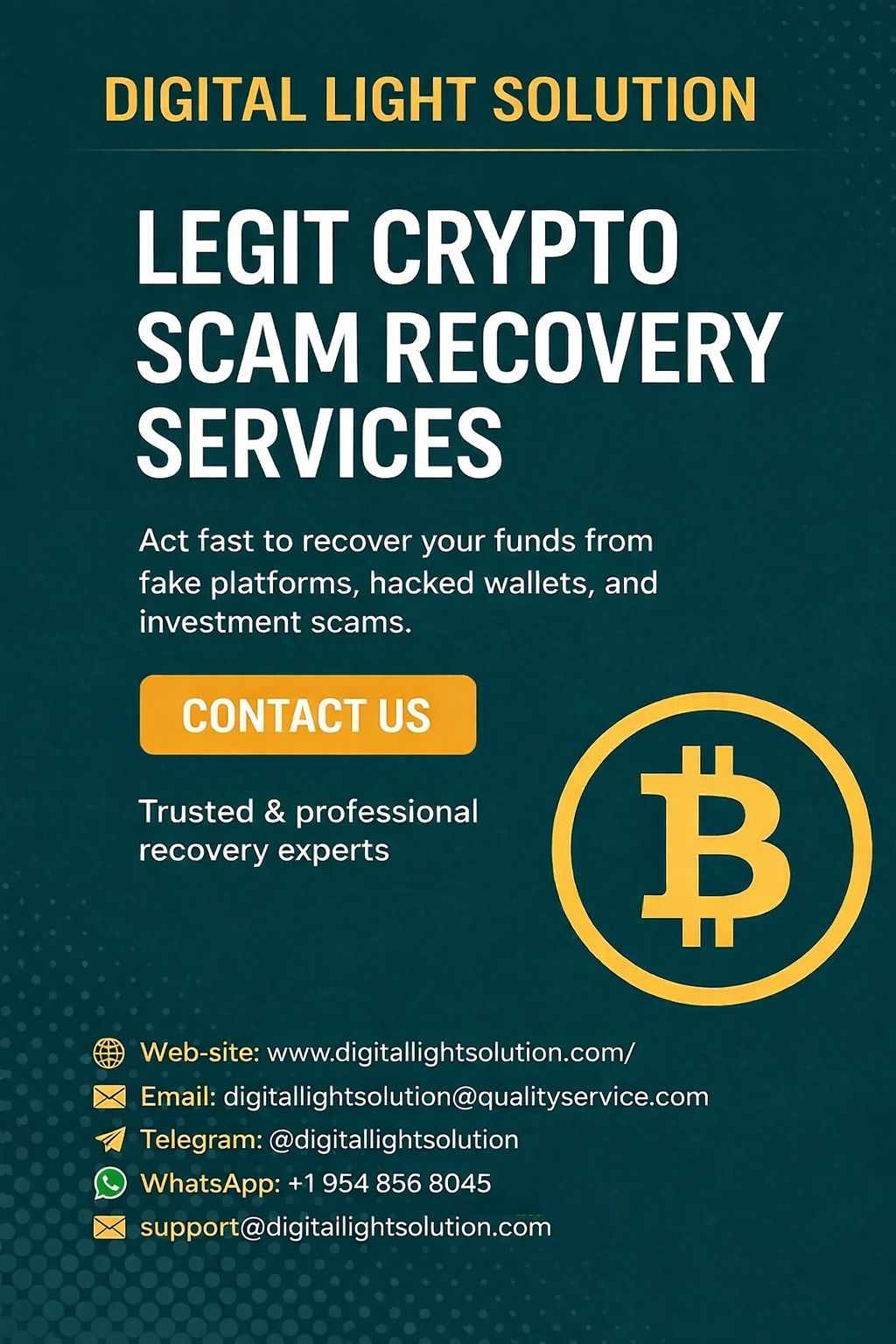 HOW TO GET A PROFESSIONAL BITCOIN RECOVERY EXPERT(DIGITAL LIGHT SOLUTION)