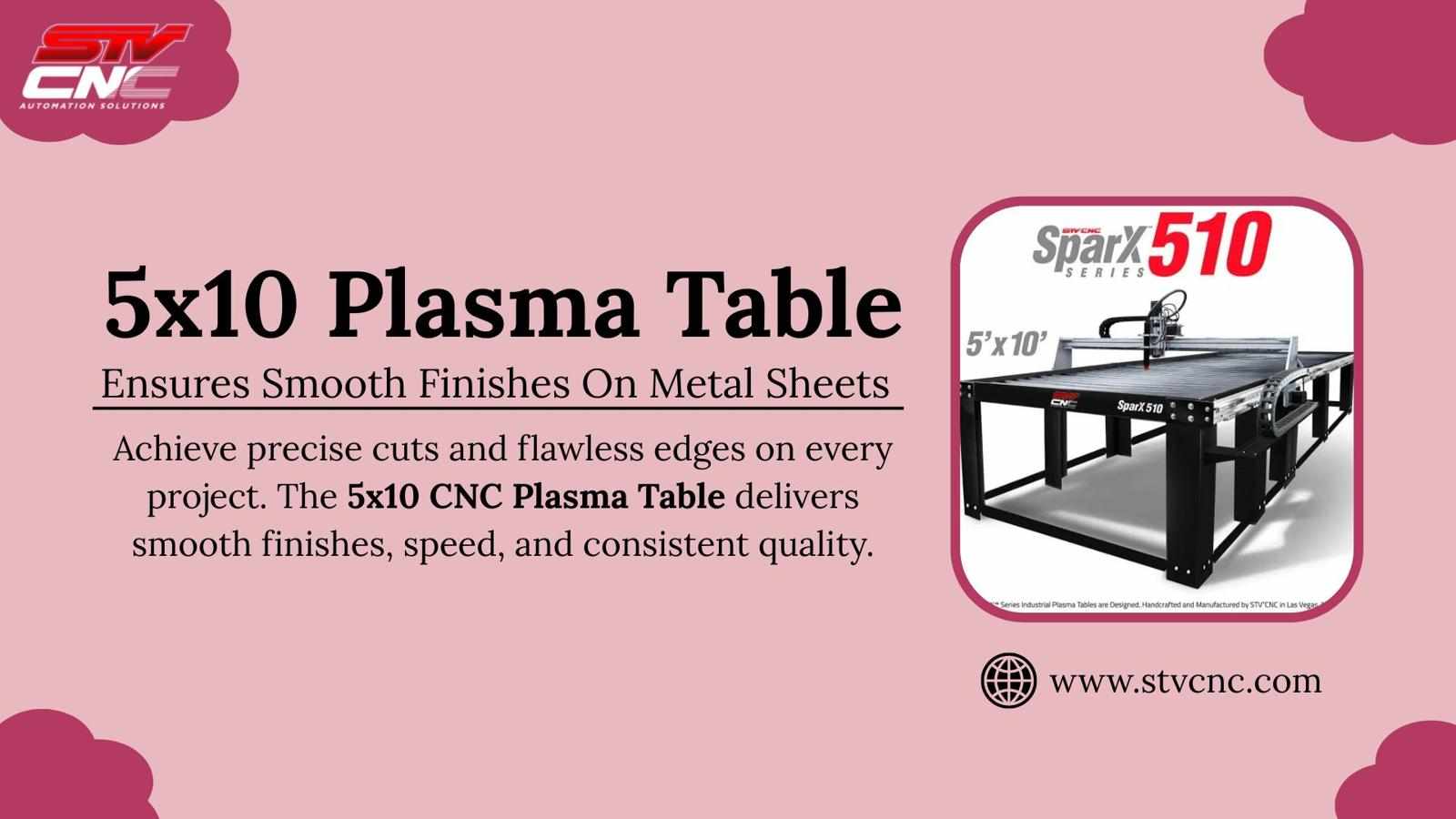 5x10 CNC Plasma Table Ensures Smooth Finishes On Metal Sheets