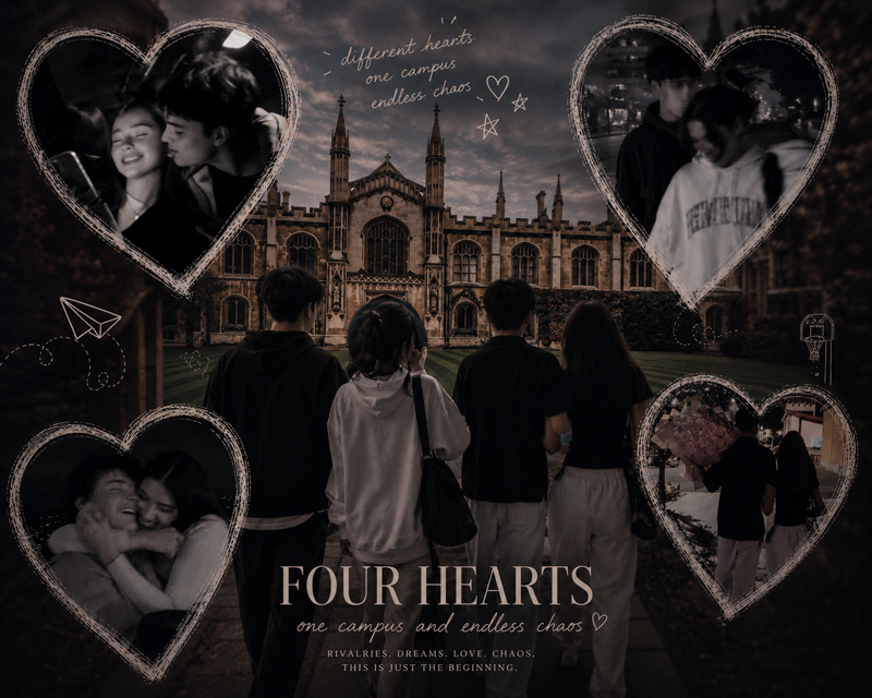 Four hearts, one campus and endless choas🎀
