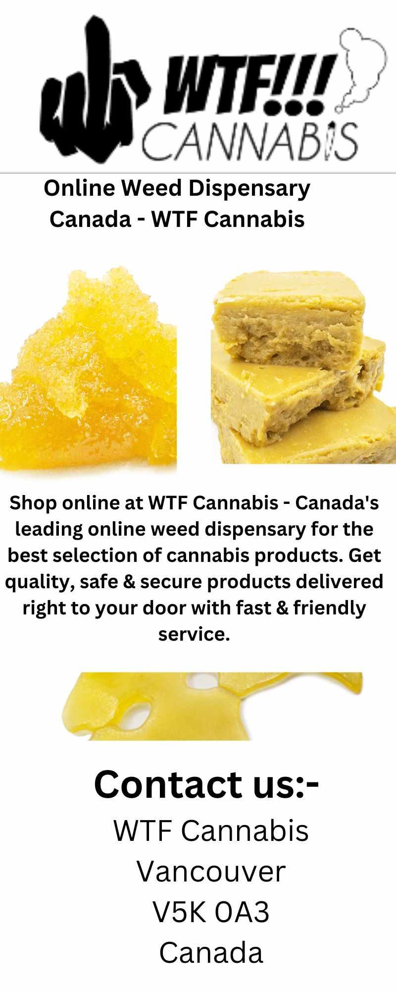 Online Weed Dispensary Canada - WTF Cannabis