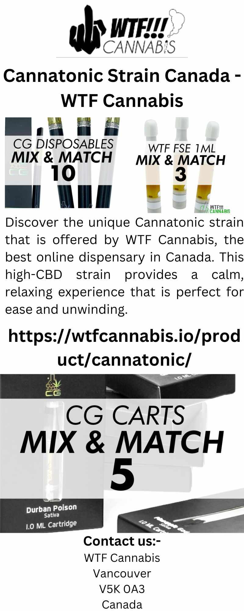 Cannatonic Strain Canada - WTF Cannabis