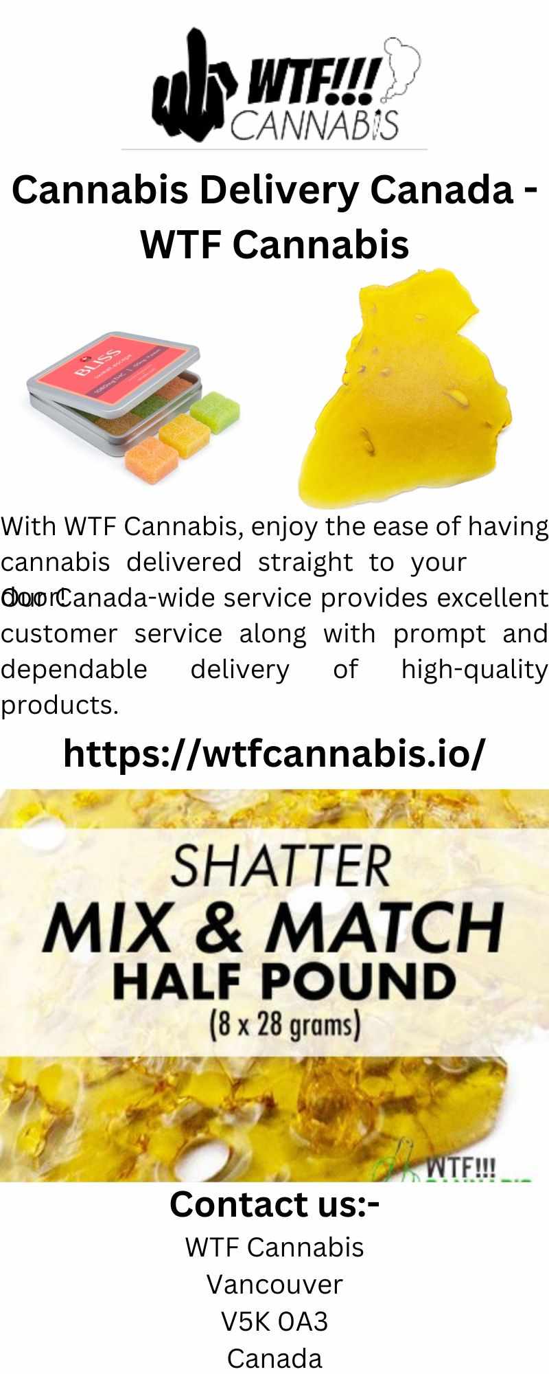 Online Dispensary Canada - WTF Cannabis