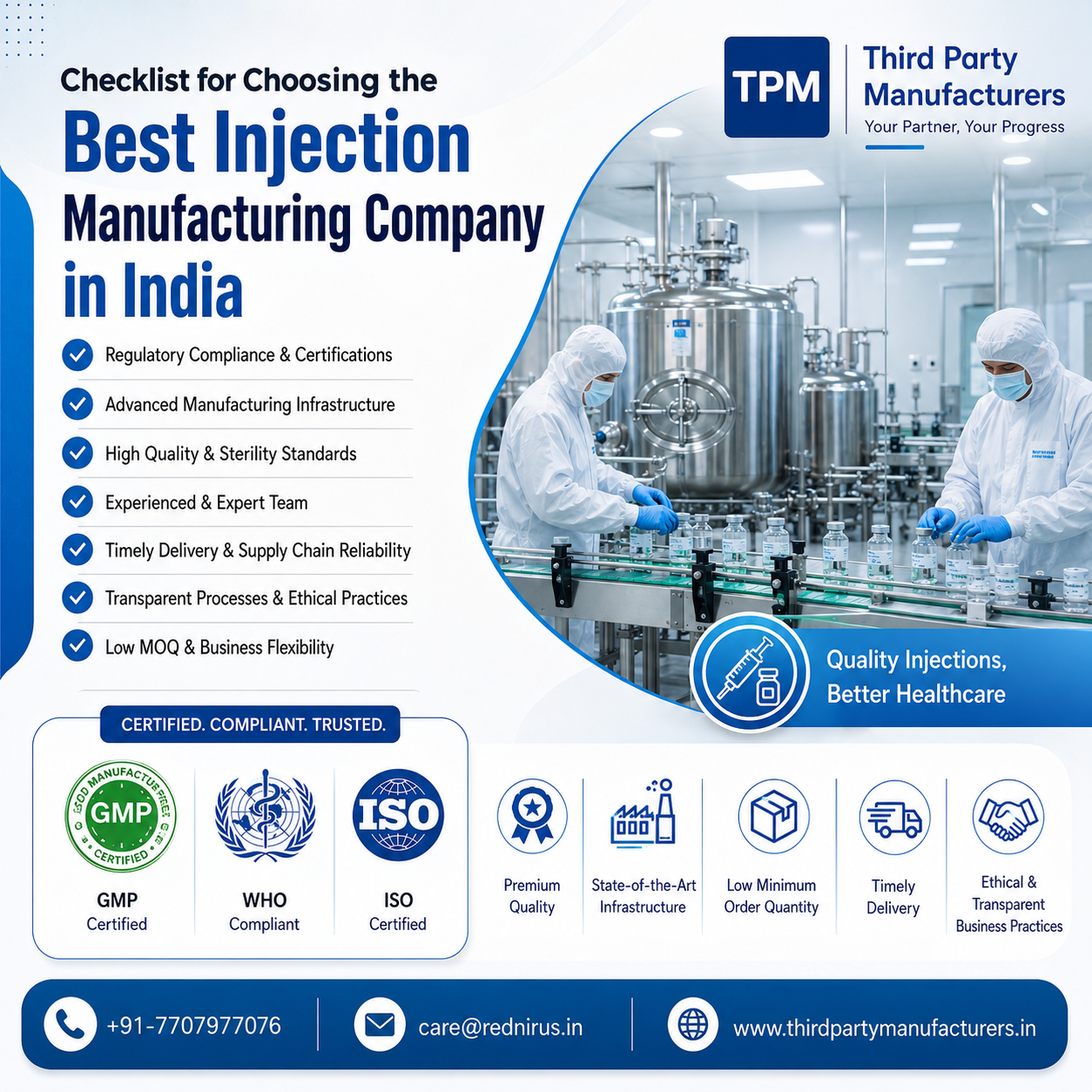 Checklist for Choosing the Best Injection Manufacturing Company in India