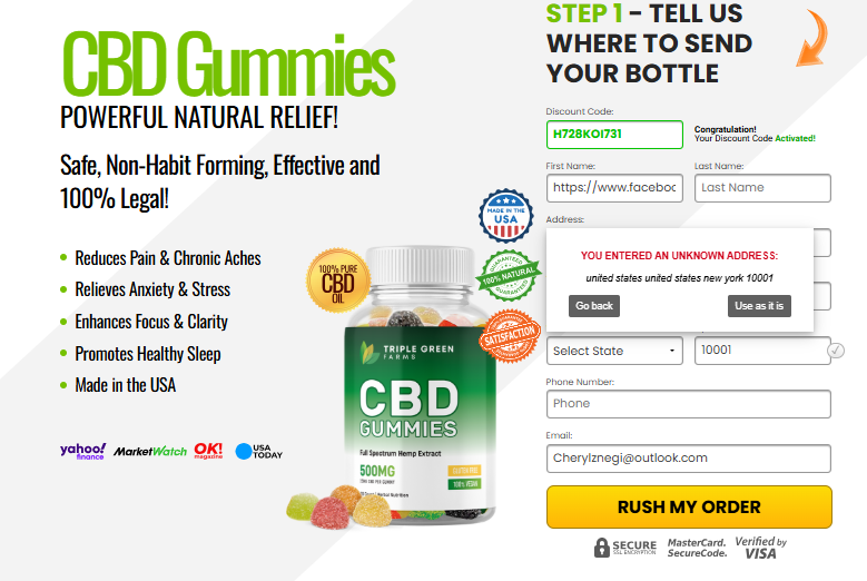 Triple Green Farms CBD Gummies : Reviews and Complaints | Ingredients- Amazon, Walmart Price!
