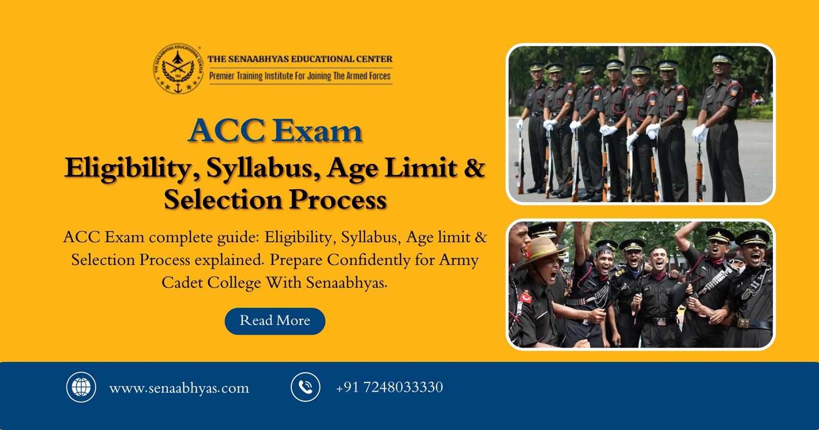 ACC Exam – Eligibility, Syllabus, Age Limit & Selection Process
