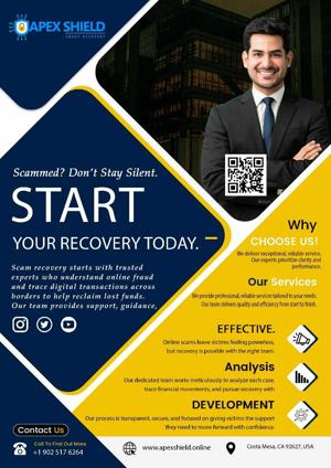 Top Best Online Crypto Investment Recovery Service Providers Consult Apexshield Recovery