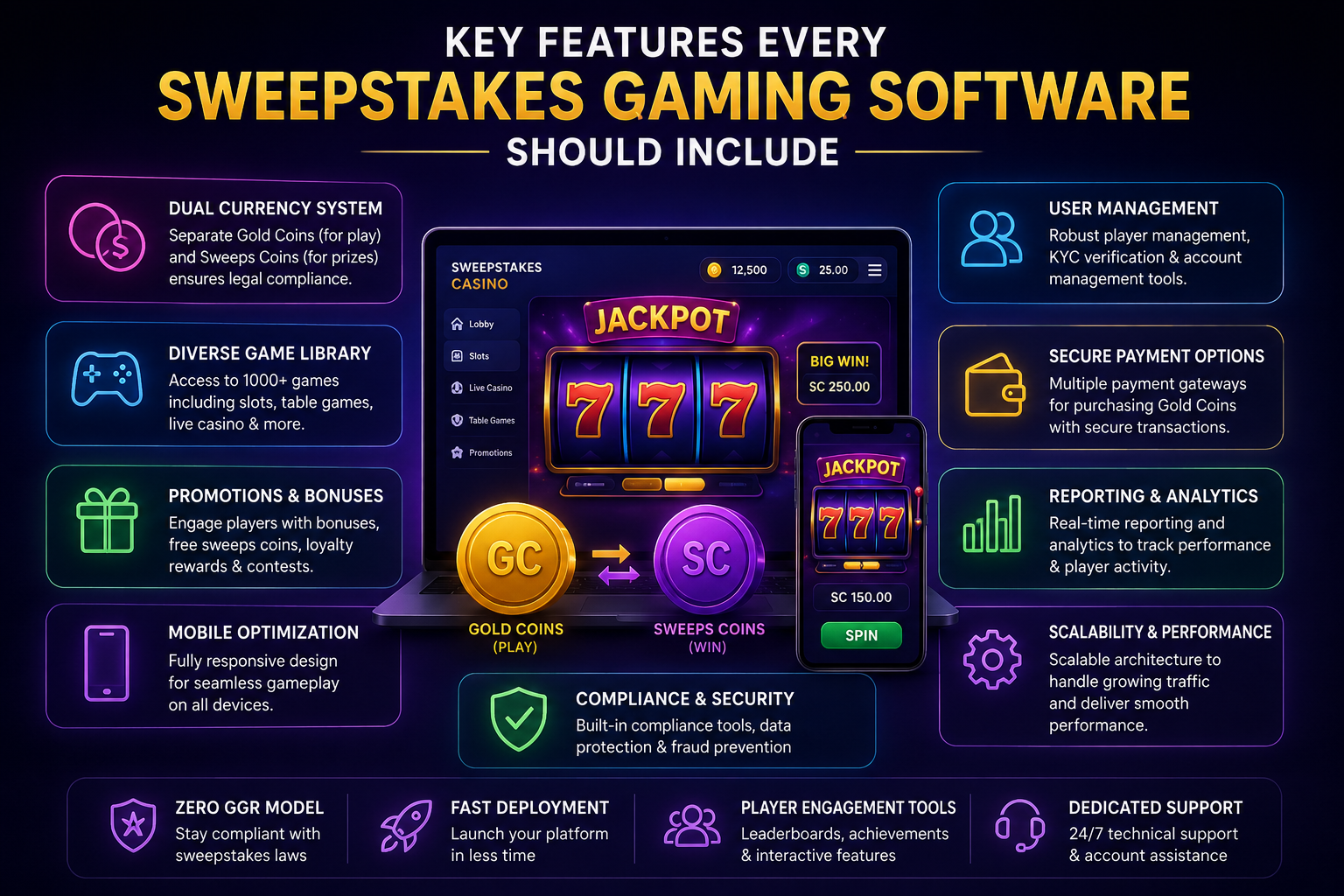 Key Features Every Sweepstakes Gaming Software Should Include