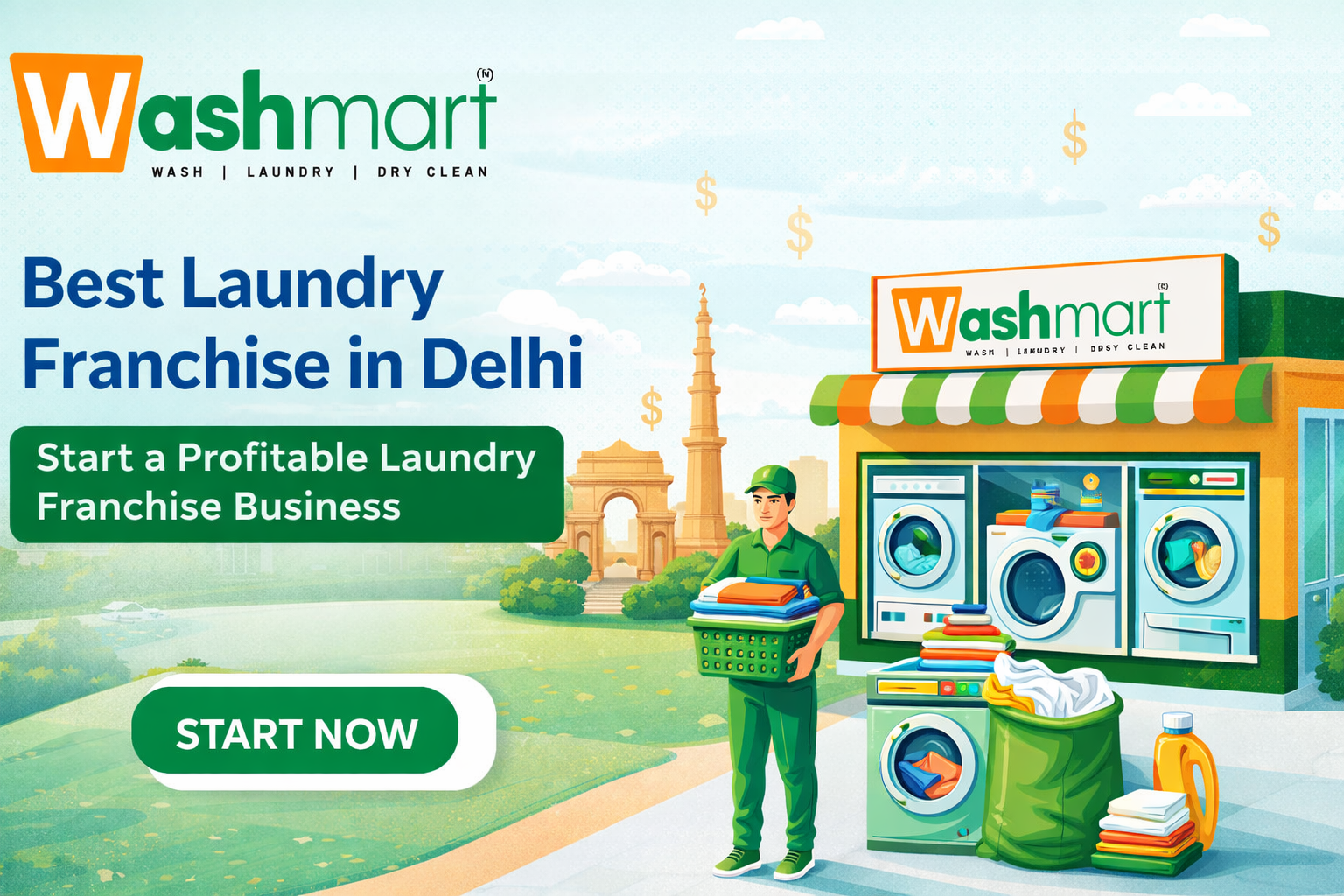 Washmart Best Laundry Franchise in Delhi – Start a Profitable Laundry Franchise Business