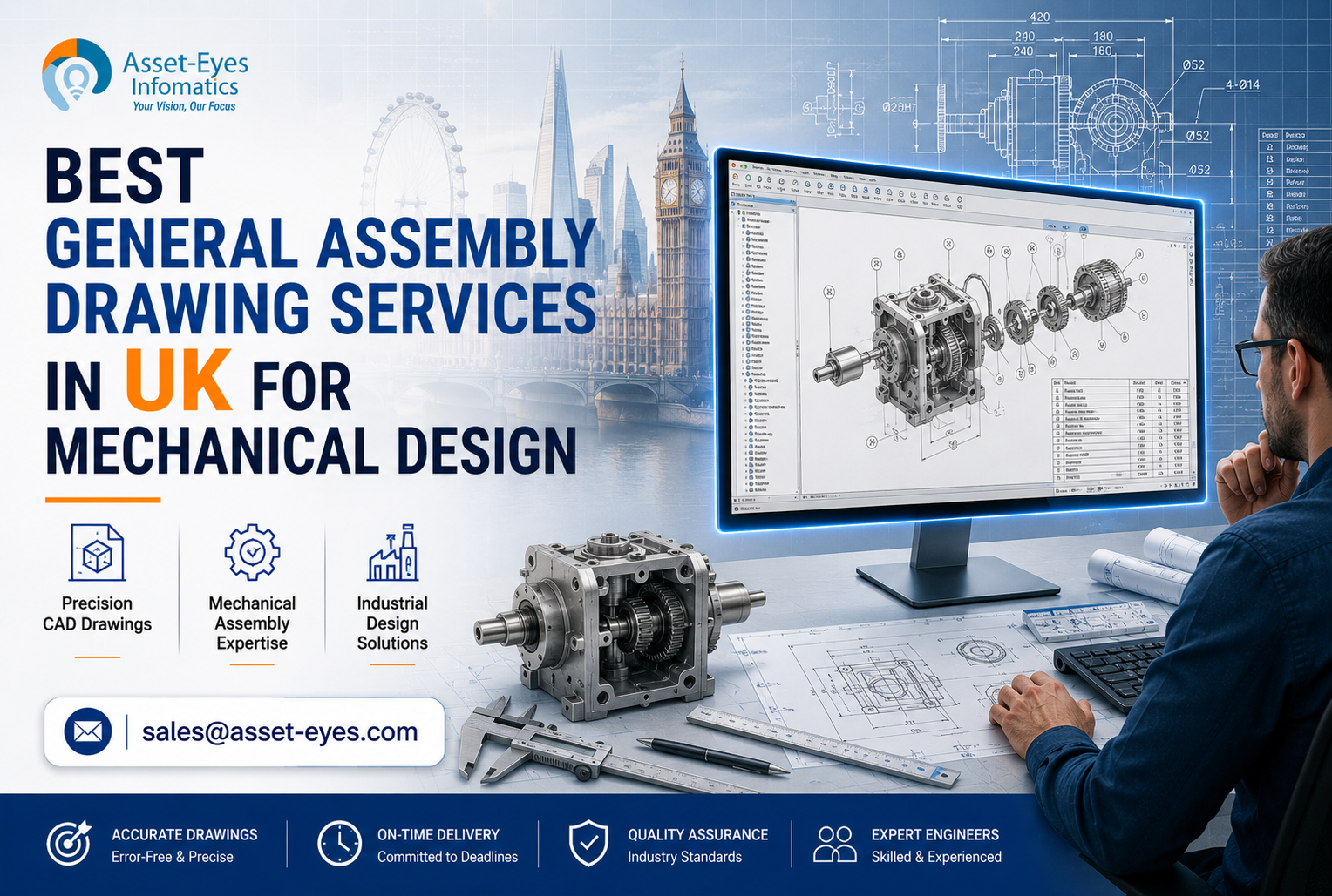 Best General Assembly Drawing Services in UK for Mechanical Design