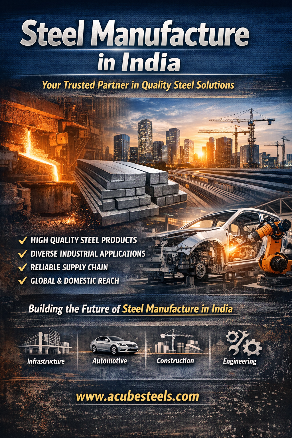 Steel Manufacture in India – Why Acube Steels Pvt Ltd is a Reliable Industry Partner