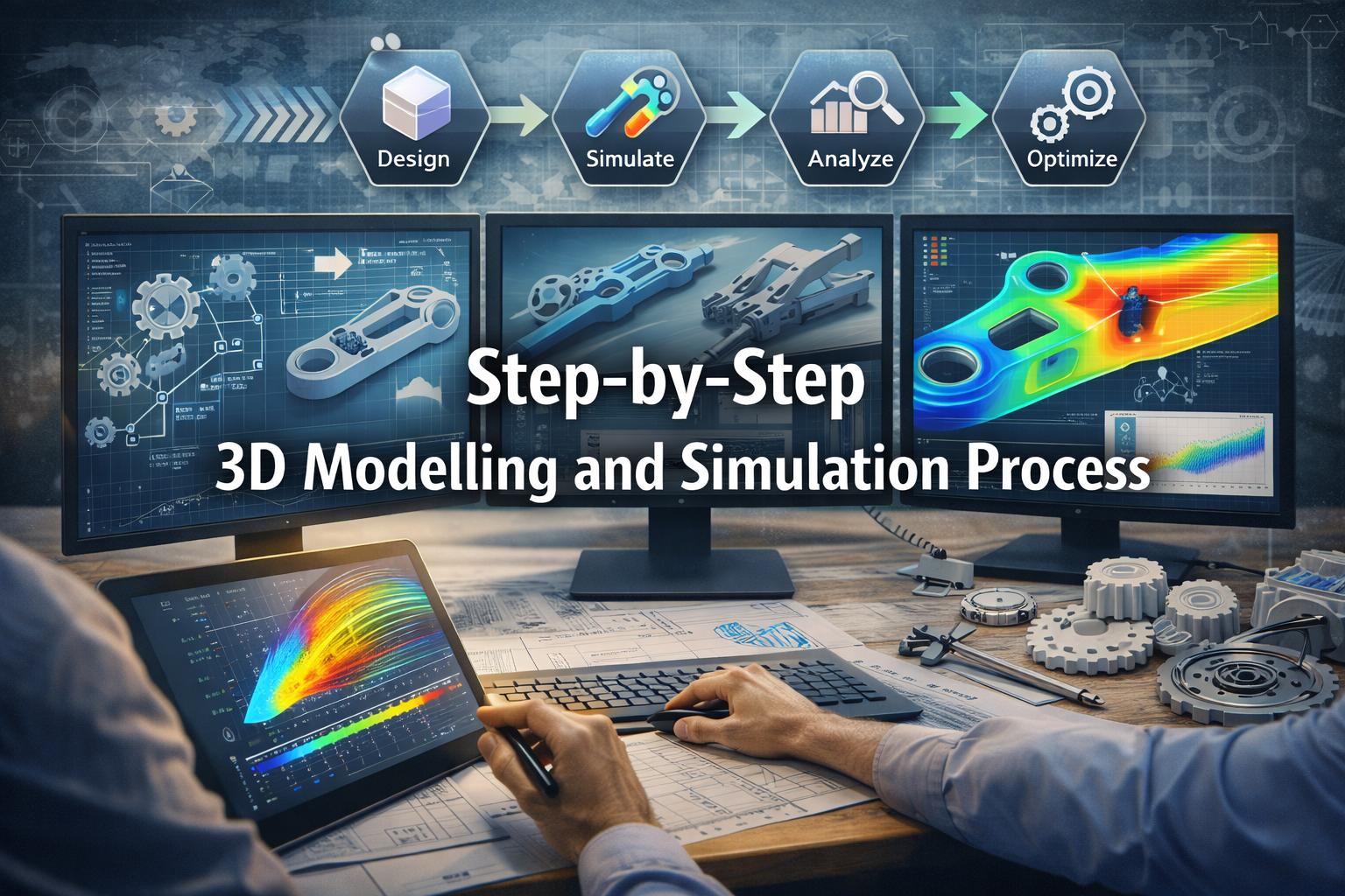 Step-by-Step 3D Modelling and Simulation Process