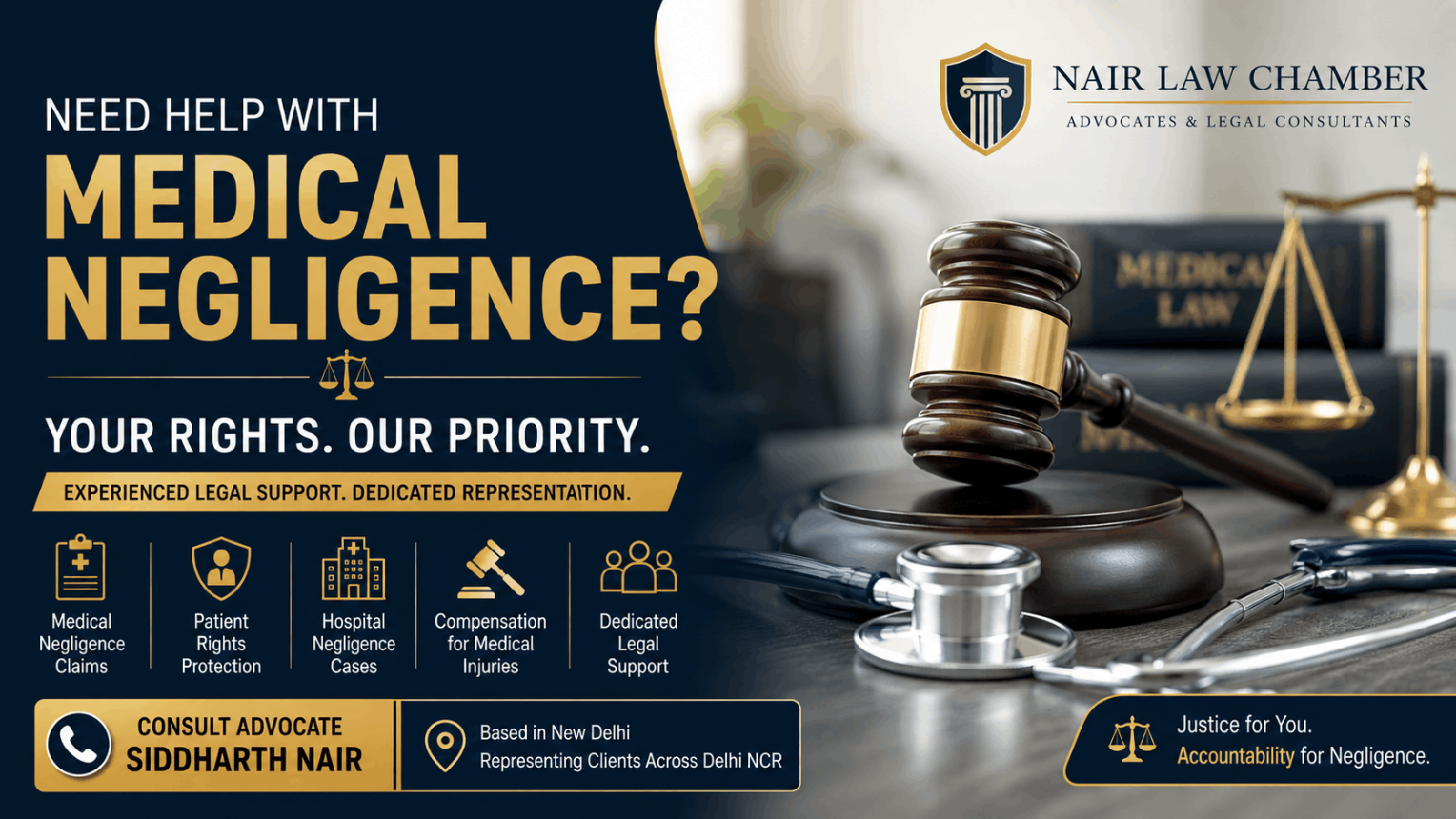 Medical Negligence Lawyer in Delhi | Advocate Siddharth Nair