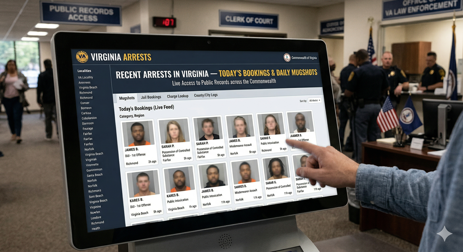 Recent Arrests in Virginia — Today’s Bookings & Daily Mugshots