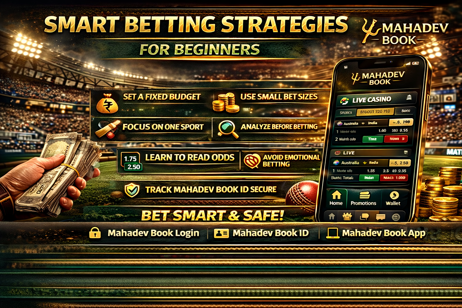 Smart Betting Strategies for Beginners on Mahadev Book