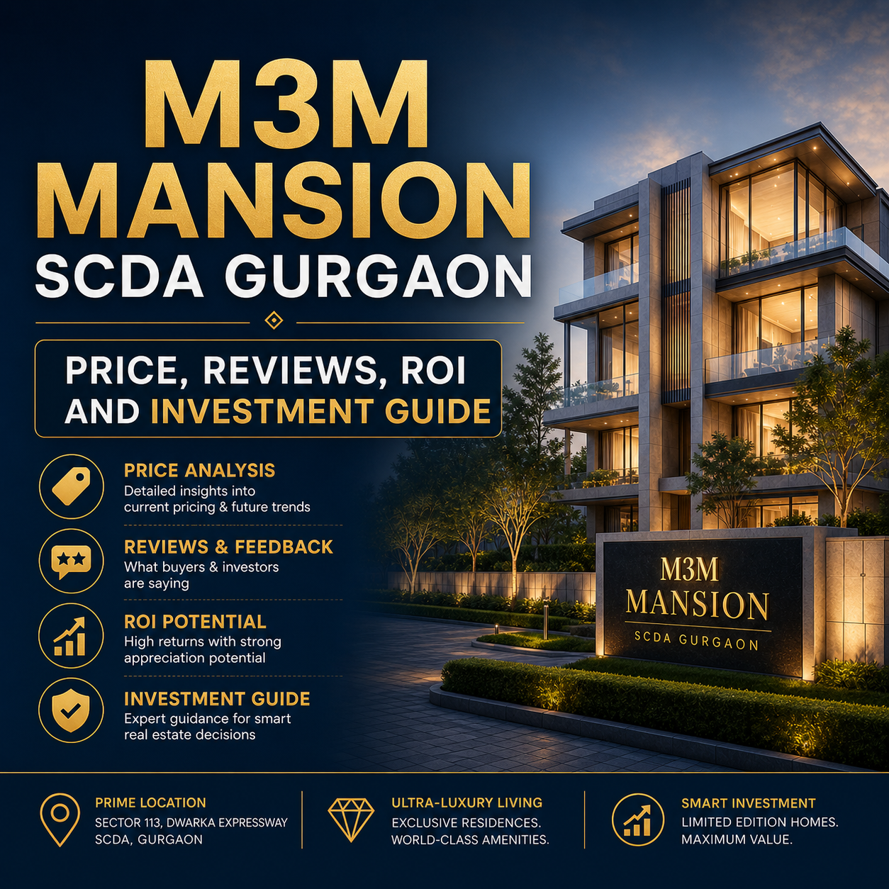 ROI of M3M Mansion SCDA Gurgaon: Real Numbers, Real Returns, Real Opportunity