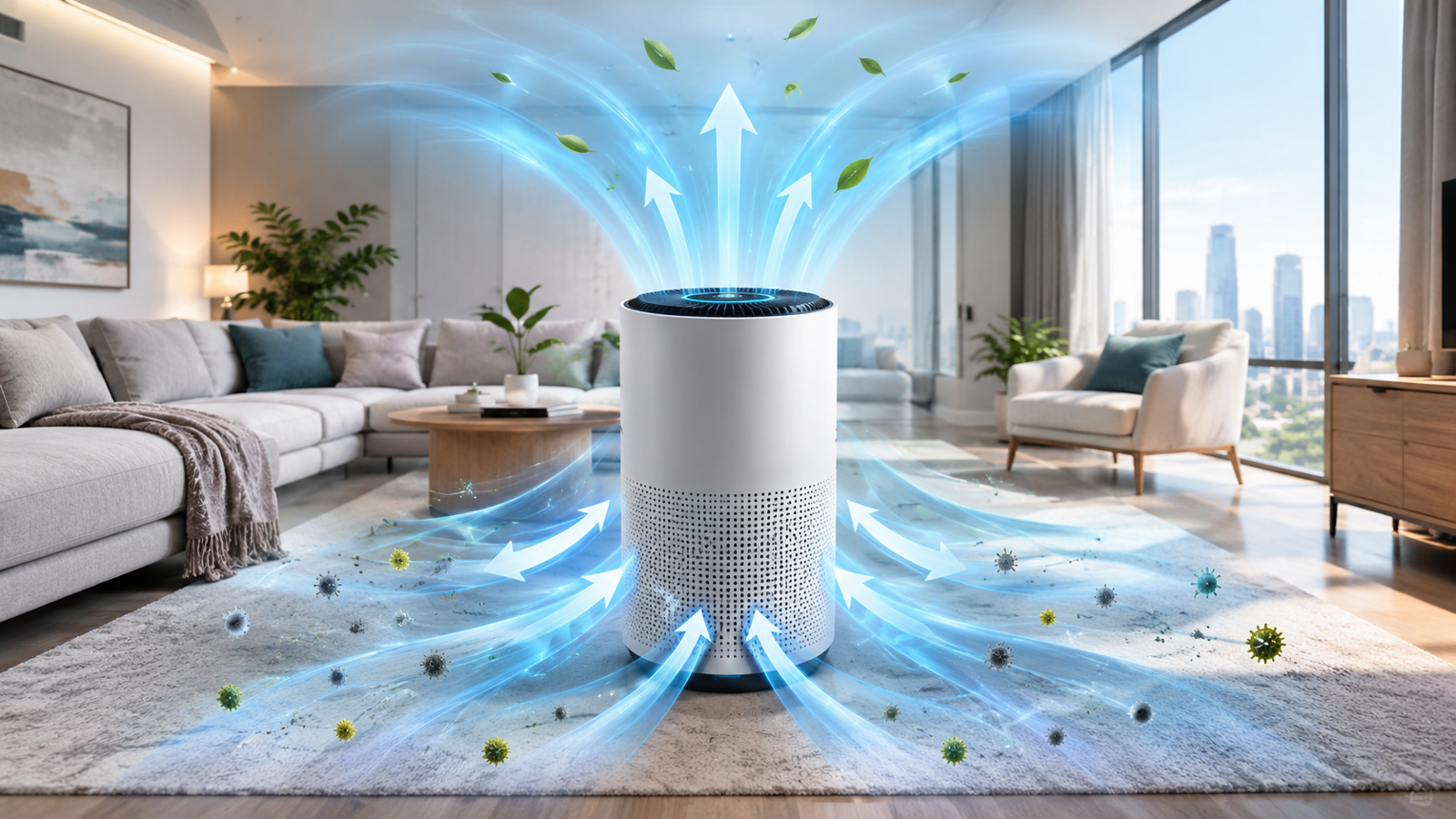 Radial Air Purifier Explained: 360° Airflow for Large Rooms