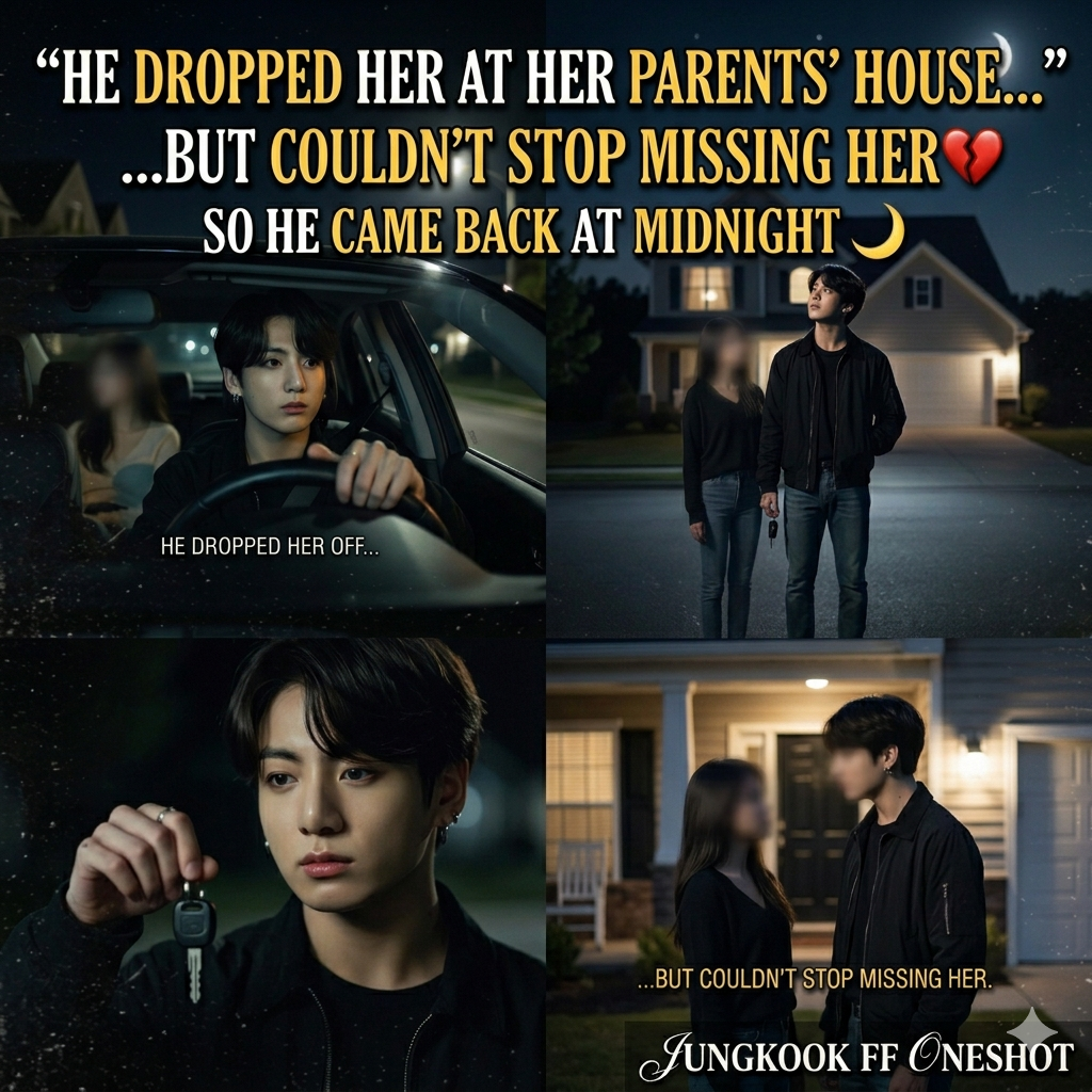 “He Dropped Her at Her Parents’ House… But Couldn’t Stop Missing Her 💔🚗 (Jungkook FF)”