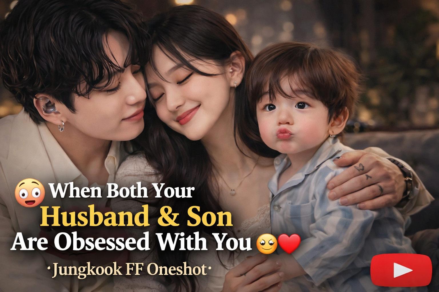 “When Your Husband & Son Fight for Your Attention… 😭💖 | Jungkook FF”