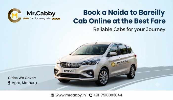 How to Book a Noida to Bareilly Cab Online