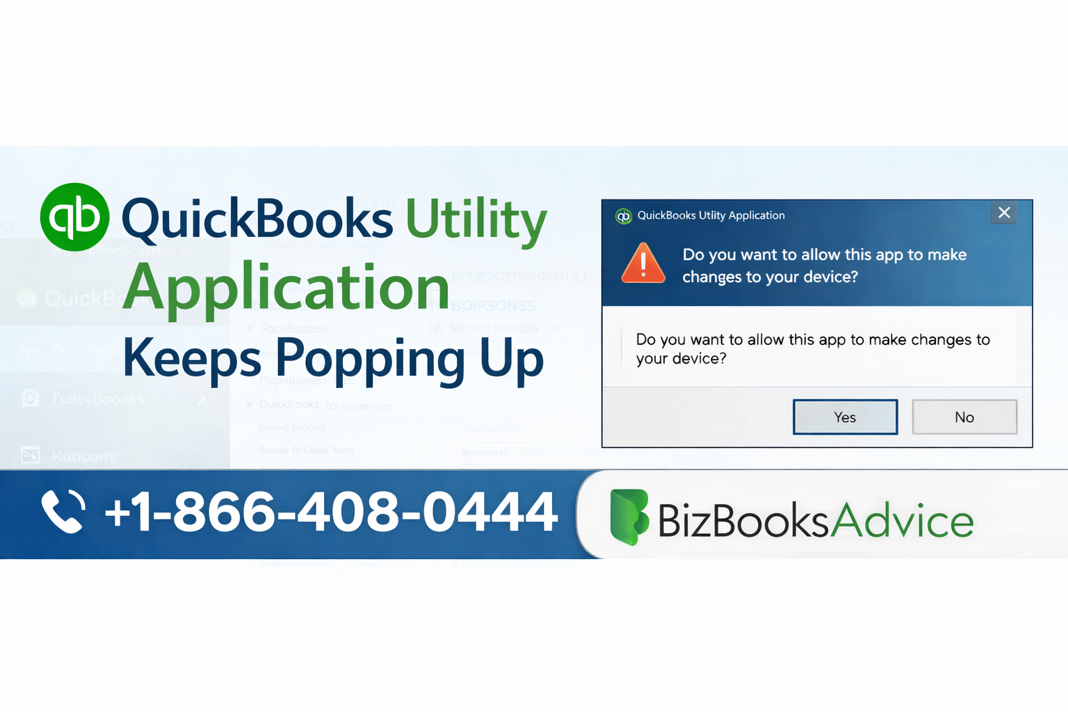 Stop QuickBooks Utility Application Pop-Up Issue