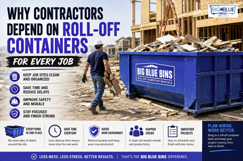 Why Contractors Depend on Roll-Off Containers for Every Job