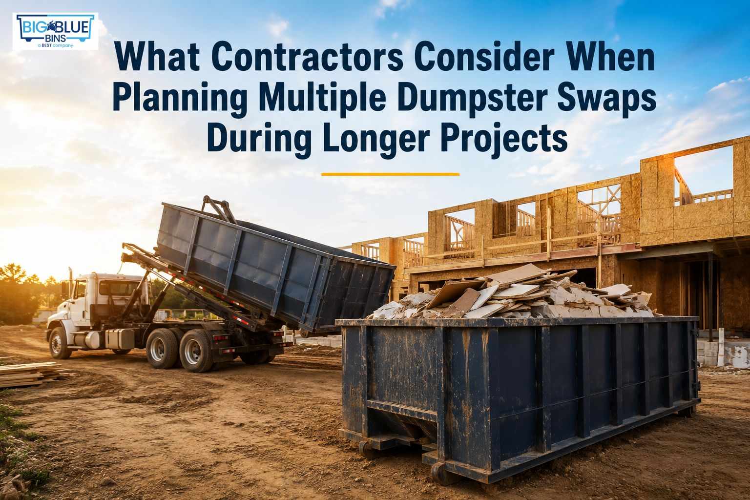 What Contractors Consider When Planning Multiple Dumpster Swaps During Longer Projects