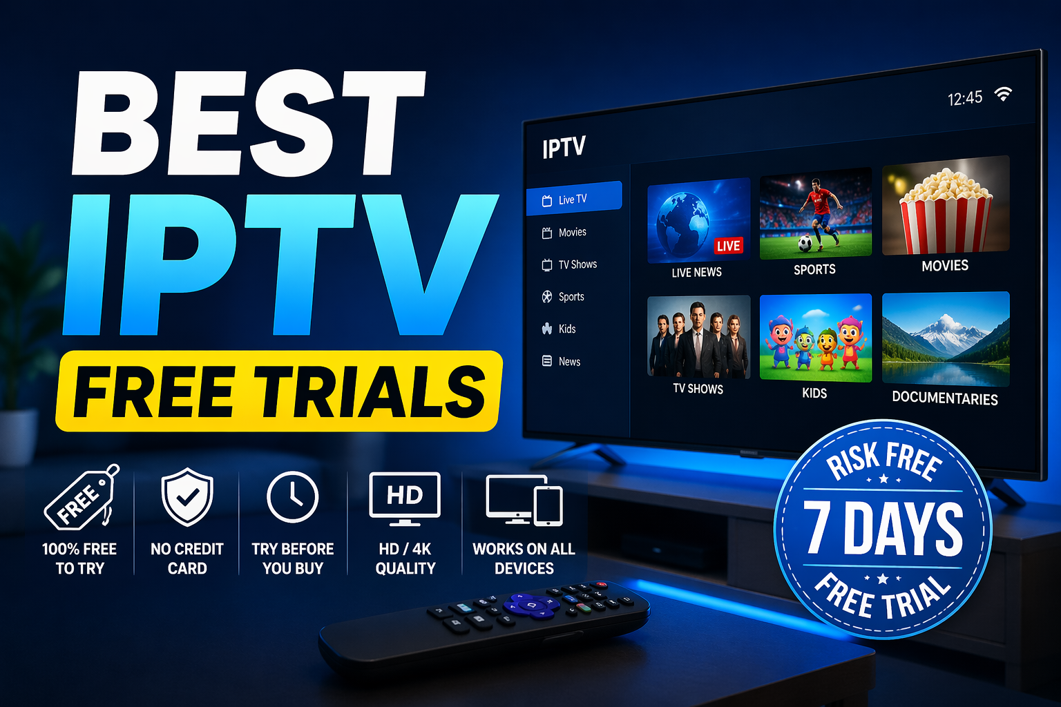 Best IPTV Free Trials 2026 | Top IPTV Services