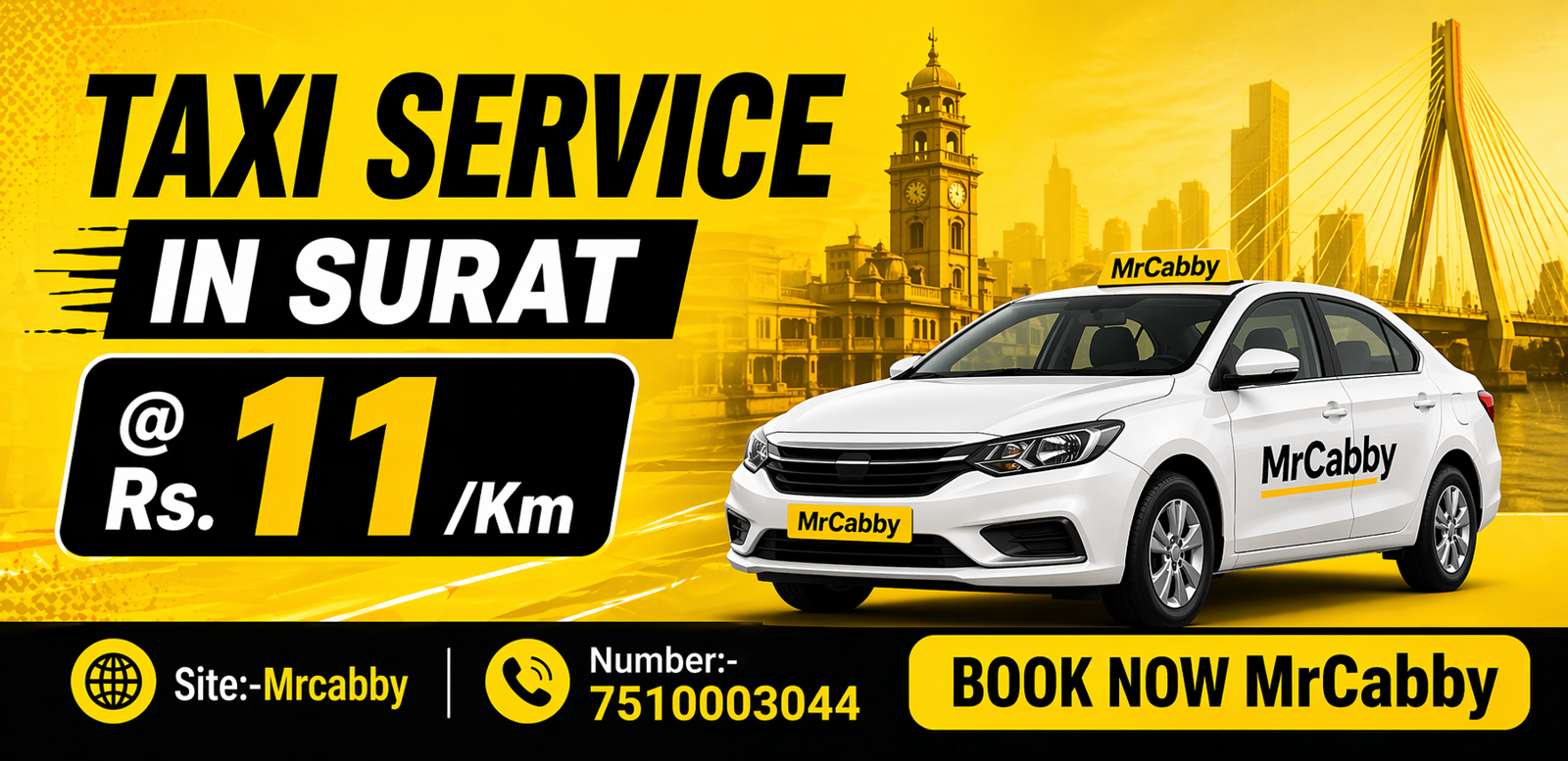 Book Taxi Service in Surat for Affordable Rides with MrCabby