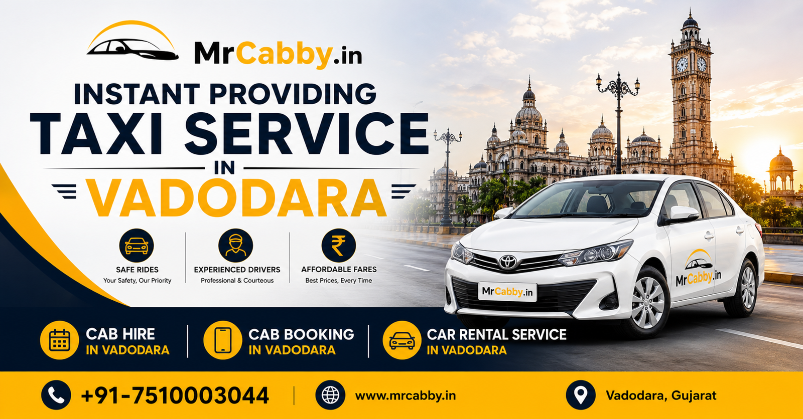 Complete Guide to Taxi Service in Vadodara – Booking, Fare & Travel Tips