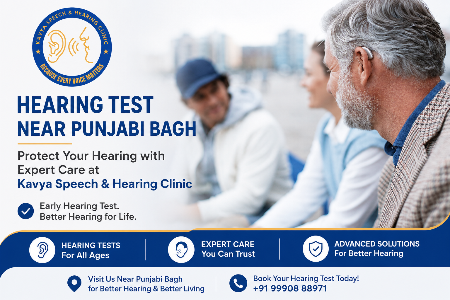 Hearing Test Near Punjabi Bagh – Protect Your Hearing with Expert Care at Kavya Speech