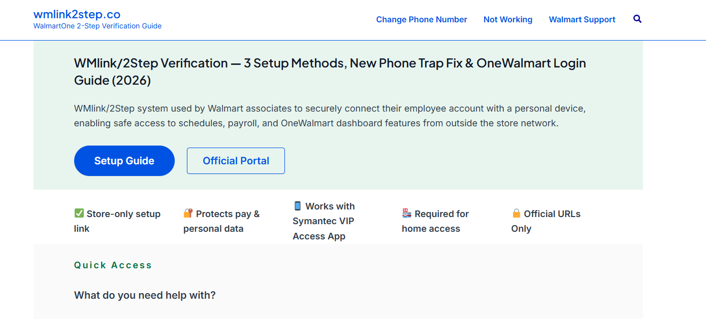 WMlink/2Step Verification — 3 Setup Methods, New Phone Trap Fix & OneWalmart Login Guide (2026)