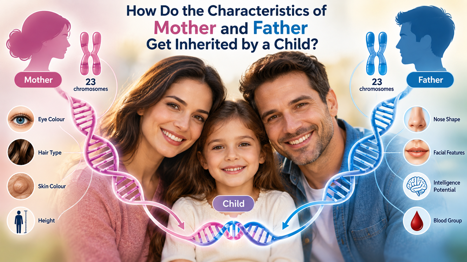 How Do the Characteristics of Mother and Father Get Inherited by a Child?