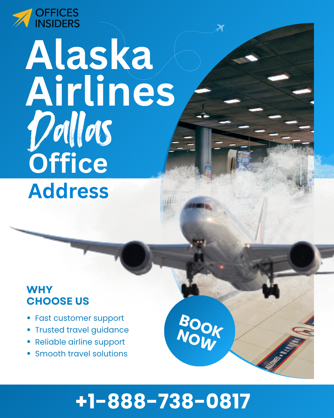 Alaska Airlines Dallas Office Address +1-888-738-0817